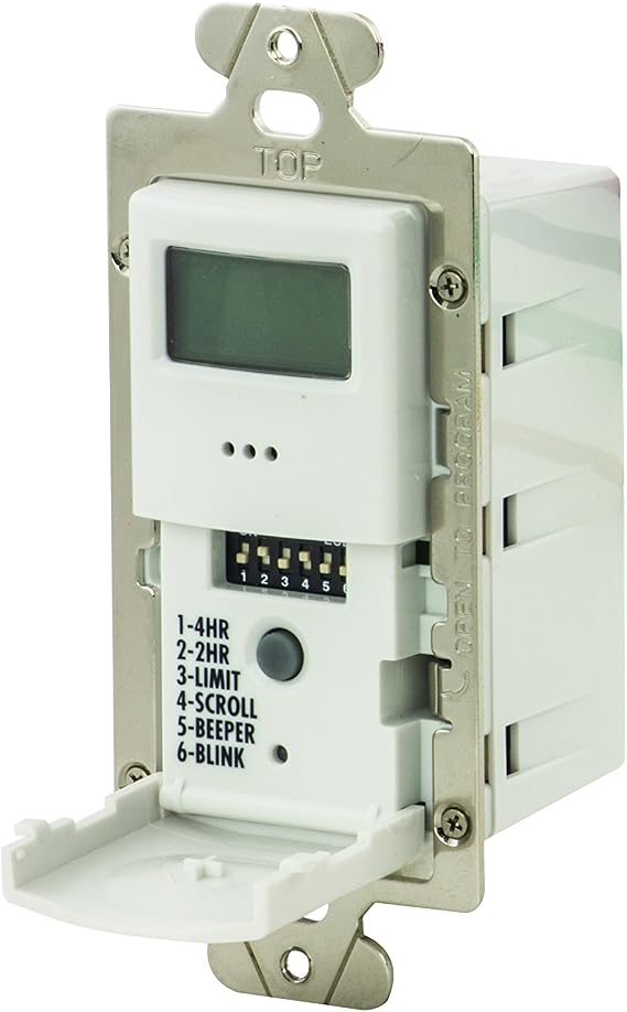 NSI TORK in-Wall White Digital Timer Switch, 7-Day Programmable, 120V