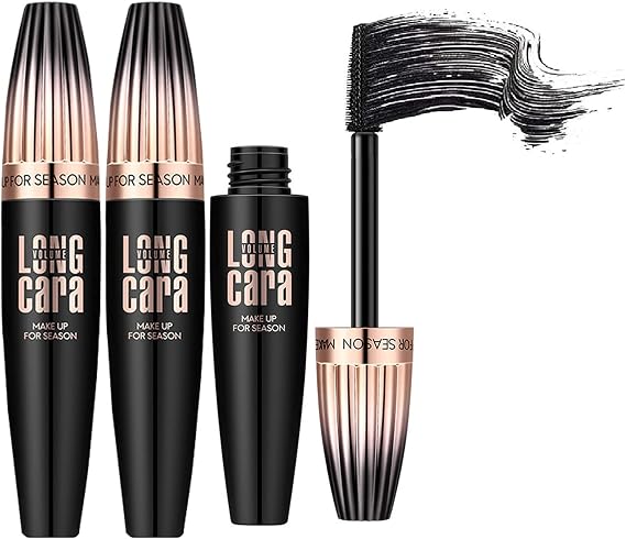 My Amazing Lashes Mascara, 4D Silk Fiber Lash Mascara Black Volume and Length Waterproof, Long Lasting, Smudge Proof, Long Cara Volumising & Lengthening