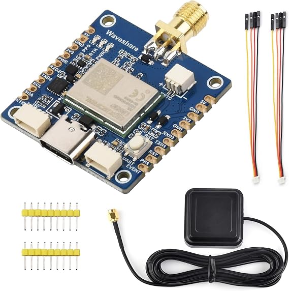 Waveshare LG290P Series Quad-Band GNSS Module, Quad-Band RTK Centimeter-Level Positioning, L1+L2+L5+E6 Quad-Band Positioning Technology, Supports Multi-Constellation Simultaneous Reception, NO BAT