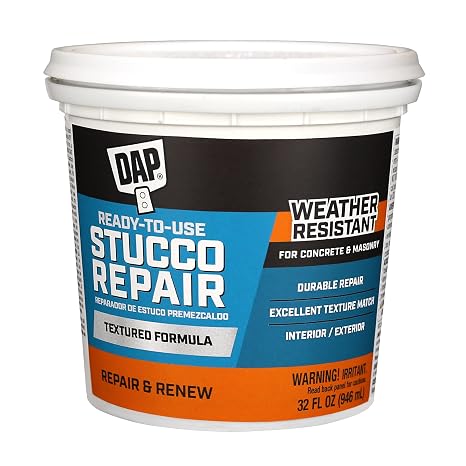 Dap 10504 All-Purpose Ready-to-Use Stucco Patch, 1-Quart