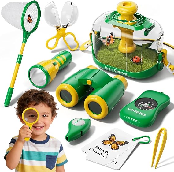10 Pcs Kids Bug Catcher Set Outdoor Explorer Kit For Toddlers Kids Ages 3–8