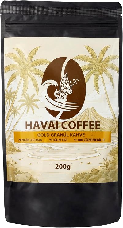 HAVAI Çözünebilir Kahve - Gold Kahve - Granül Kahve (200 GR, GOLD) | Gold Kahve
