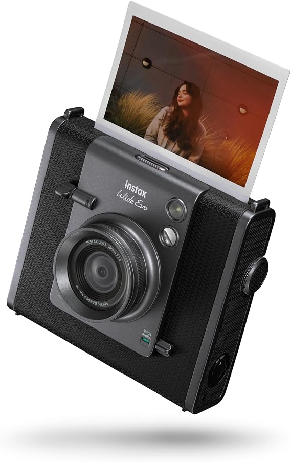 INSTAX Geniş EVO 2'si 1 arada Anında Film Kamera ve Yazıcı, Arka LCD Ekran, 10 Lens ve 10 Film Filtresi, Geniş Açılı Lens Fonksiyonu,
