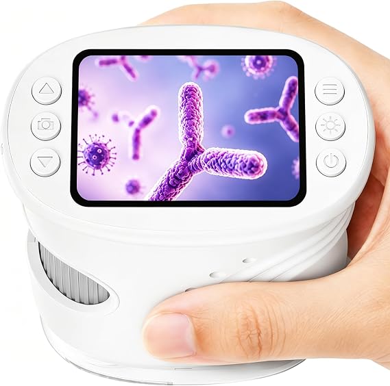 Digital Microscope for Kids, 1000X, Photo & Video (White)