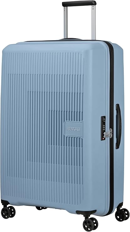 American Tourister Aerostep - Spinner L, Expandable Suitcase, 77 cm, 101.5/109 L, Grey (Soho Grey)