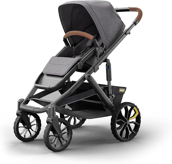 Veer Switch&Roll All-Terrain Convertible Stroller Grows from Infant to Toddler, Reversible Seat, One-Hand Fold, Adjustable Suspension & Never-Flat XL Tires, Machine Washable, JPMA Certified