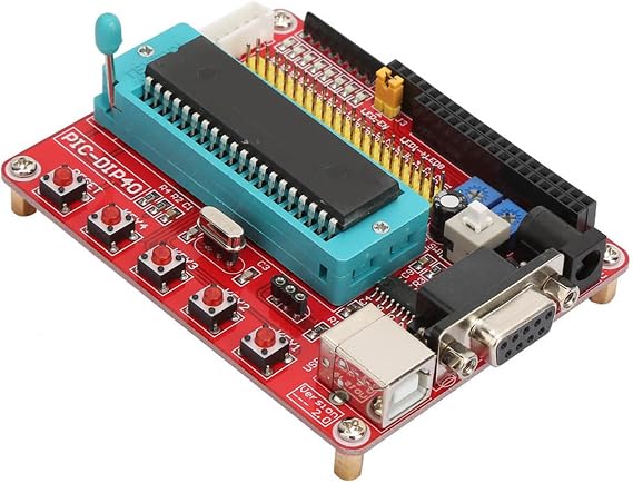 Learning Development Board, PIC16F877A Microcontroller Learning Board with RS232 Interface