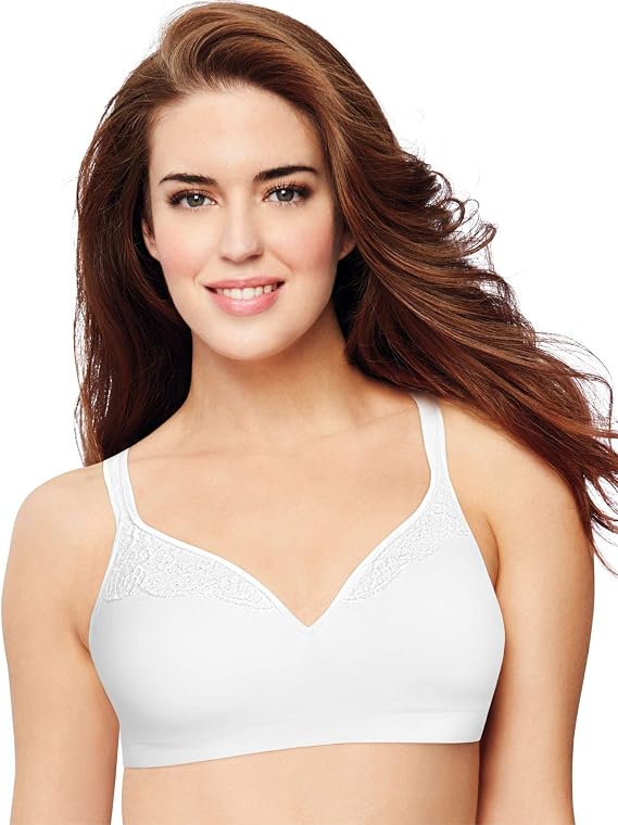 Bali Live It Up Underwire Bra, Seamless Shapewear Bra with Cushioned Straps, Full-Coverage T-Shirt Bra for Everyday Wear