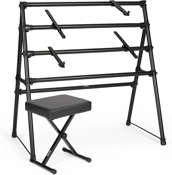 Ergode On-Stage Keyboard Stand (KS7903) with Padded Keyboard Bench (KT7800)