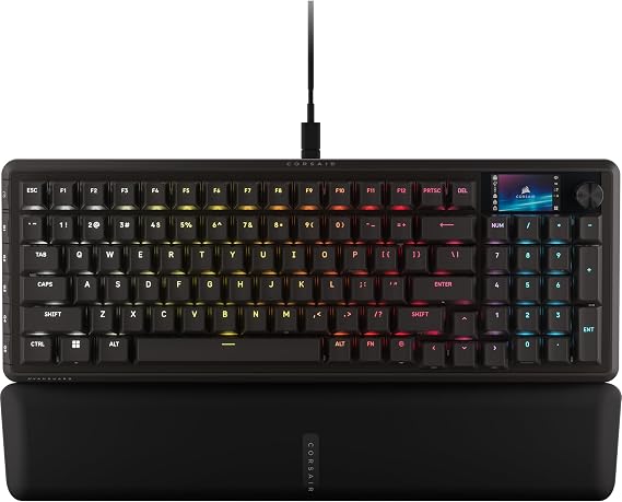 Corsair Vanguard PRO 96 Wired Hall Effect Magnetic Mechanical Gaming Keyboard 96% Layout, MGX Hyperdrive Switches, 8000Hz Polling, Rapid Trigger, Virtual Stream Deck, SOCD Flashtap, QWERTY US
