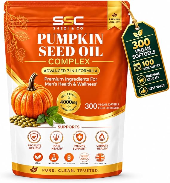 Pumpkin Seed Oil Capsules Cold Pressed 4000mg – Advanced Multi-Ingredient