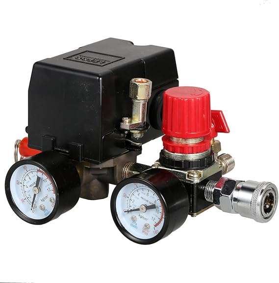 Secbolt Air Compressor Pressure Switch Regulator Gauges (American Pattern)