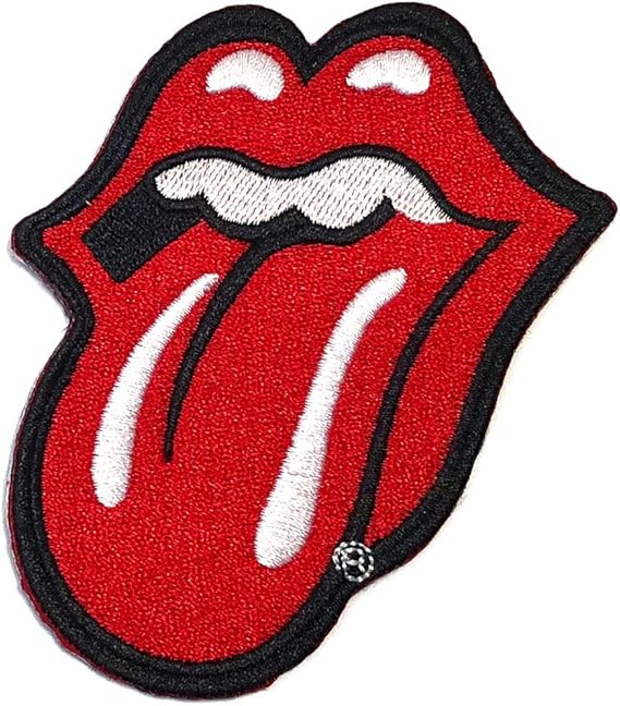 Rolling Stones The Patch Classic Tongue Logo Large Cut Out Official Iron on Accessory Size