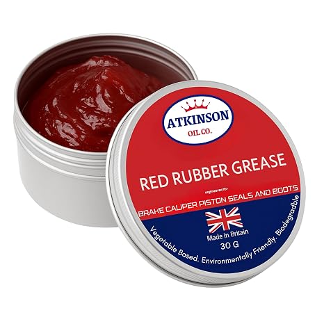 Red Rubber Grease – 30g Brake & Hydraulic Seal Grease | Vegetable-Based, Rubber-Safe, Non-Mineral Formula | Ideal for Classic Cars, Calipers & O-Rings Made in UK