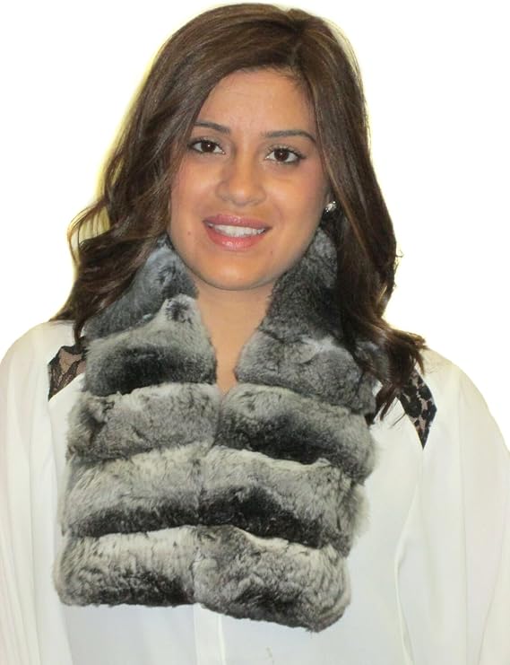 Elegant Chinchilla Tapered Scarf