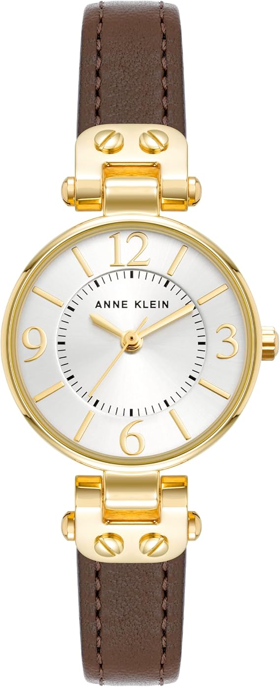 Anne Klein Women's Leather Strap Watch, 10/9442CHHY
