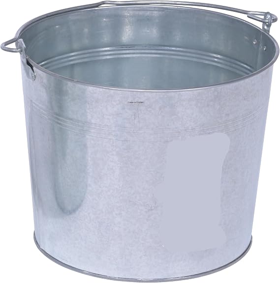 Vestil BKT-GAL-500 Galvanized Steel Bucket, 5 Gallon Capacity