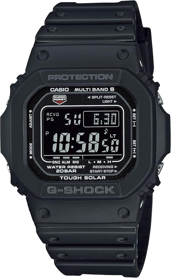 Casio G-Shock GWM5610U-1B Men's Digital Watch, Water Resistant, Shock Resistant, LED Backlight, Black Resin Strap, GWM5610U-1B