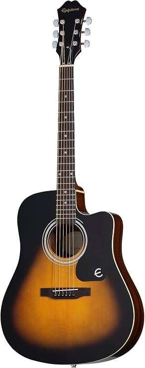 Epiphone Songmaker Deluxe FT-100 CE Acoustic Guitar, Vintage Sunburst