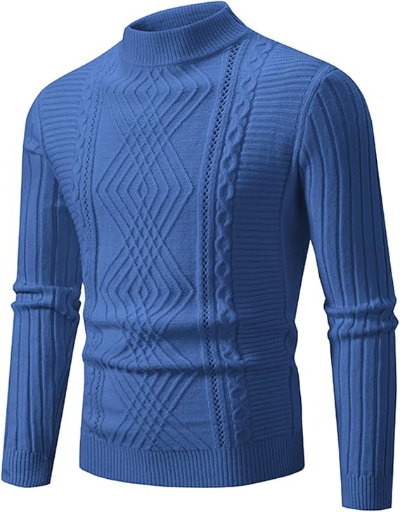 Mens Sweater Shirt Slim Fit Lightweight Knit Pullover Sweaters Regular Fit Work Business Knitted Sweater Pullover