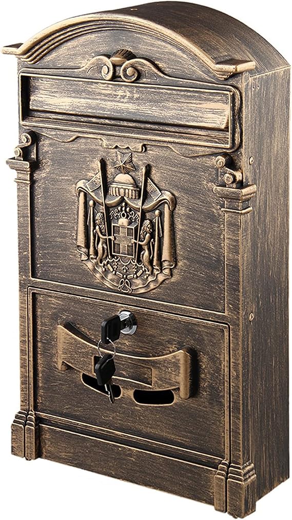 Wall Mount Locking Mailbox, Vintage Lockable Metal Mailboxes