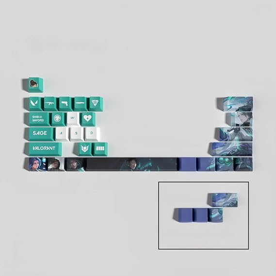 Stylish and personalized Valorant Theme Gaming Keycaps, Mechanical Keyboard Keycap Setwith(Keycaps Sold Only, 29 Keycaps).