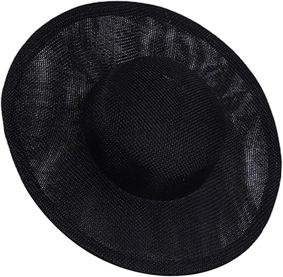 Linen Fascinator Hat Base - Black