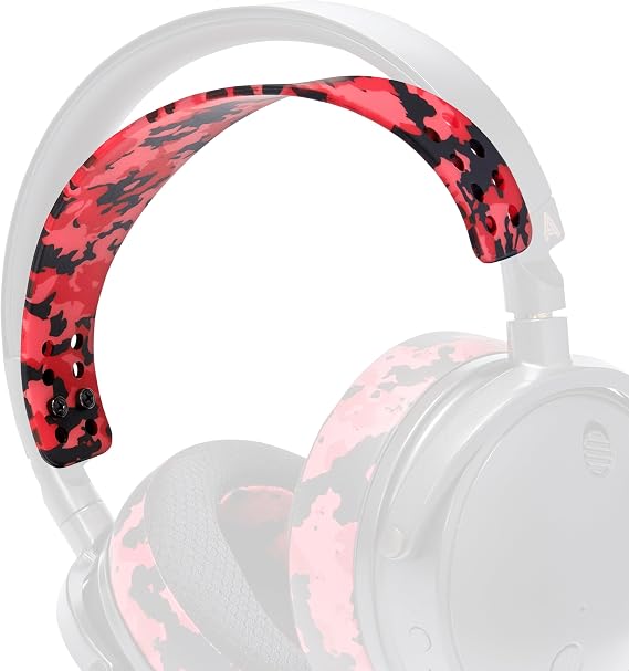 WC HeadbandZ Maxwell - Improved Silicone Headband for Audeze Maxwell by Wicked Cushions - Improved Flexibility Comfort and Style with Matching Ear Pad Designs Red Camo Made by Wicked Cushions Enhanced Flexibility Comfort & Style Matching Ear Pad Designs Red