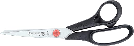 Mundial BP660 Red Dot Multi-Purpose Dressmaker Shears, 8.5 Inch, Stainless Steel, Adjustable Pivot, Lightweight & Durable, Black