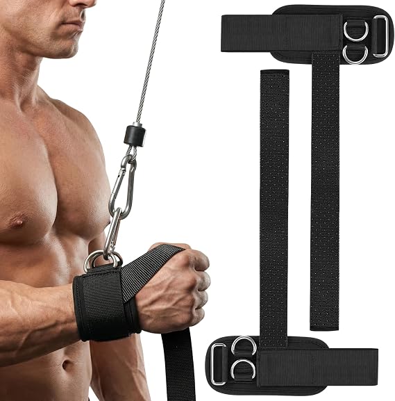 2PCS Weight Lifting Straps, Anti Slip Wrist Strap with D Ring, Heavy Duty Gym Wrist Support Straps for Deadlift & Strength Training, Wrist Support Straps for Men Women