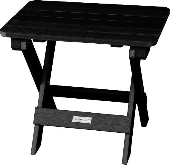 highwood Folding Adirondack Side Table, Black