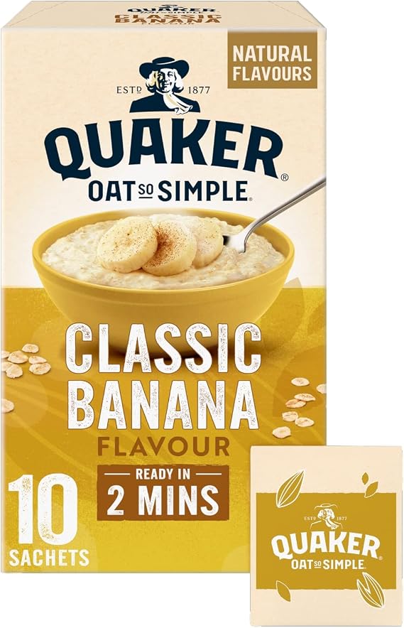 Quaker Oat So Simple Banana Porridge Sachets, 348 g