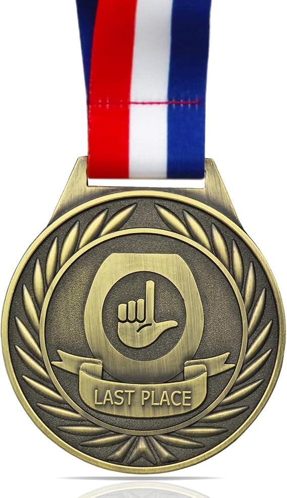 Toilet Seat Last Place Medal, 3 Inch Loser Medal, Last Place Loser Trophy Prize Gift for Tournaments, School Competitions, Sports Events Teams