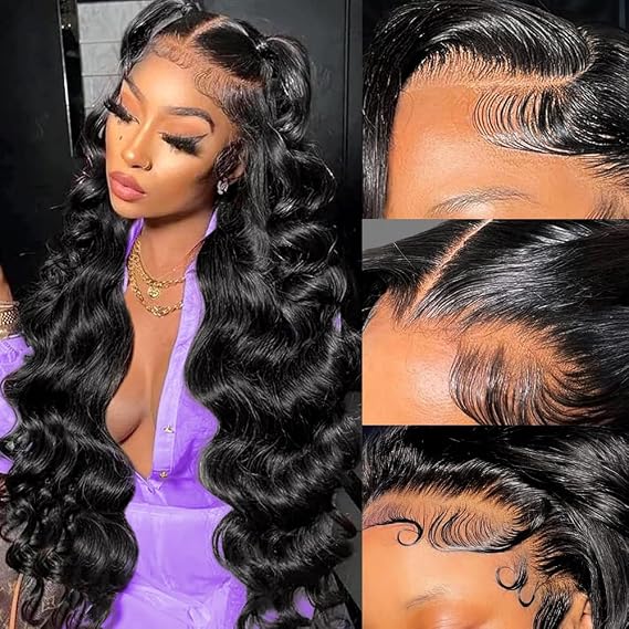 Front Human 180% Density HD Frontal Human Pre Bleached Knots 26 Inch