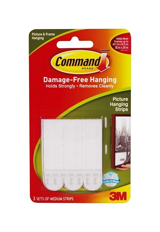 Command Strips 17201 Medium CommandTM Adhesive Removable Interlocking Fasteners