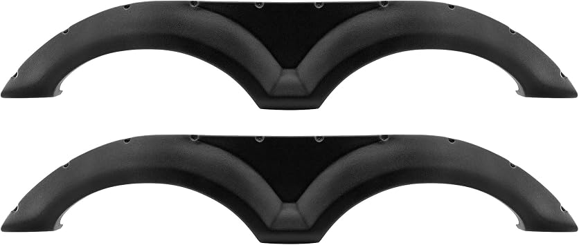 RecPro RV Tandem Fender Skirt | Classic Style | Plastic Trim Moulding | Black (2)