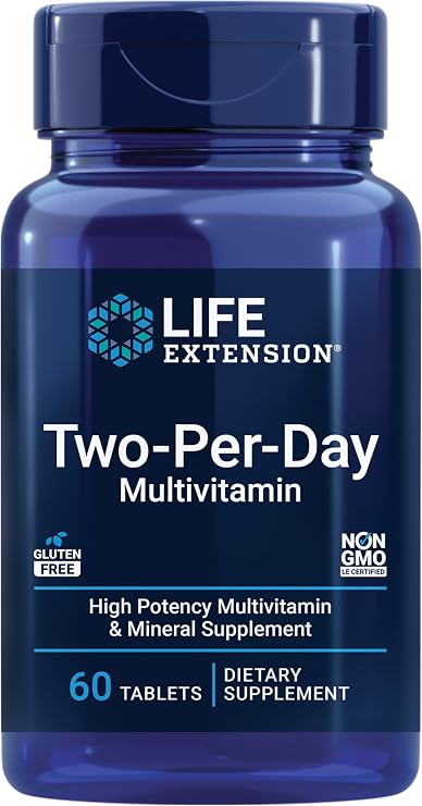 Life Extension Two-Per-Day Multivitamin, 60 Tablets
