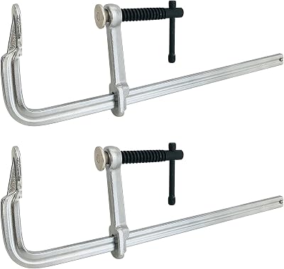 Sutekus Bar Clamps F Clamps 12 Inches Welding Clamps Forged Steel Bar Clamps for Woodworking, Metalworking and Welding, 2 Pack