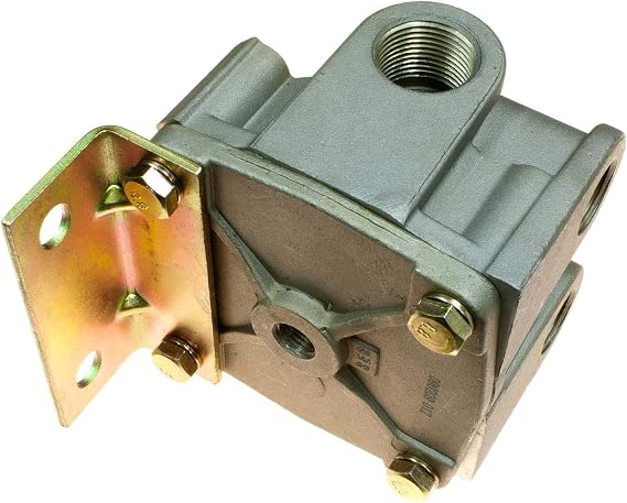 World American WA103009 R-12 Type Air Brake Relay Valve 4.0 PSI 2S/2D R-12 For(R12H Brake Systems, Crack Pressure 4 PSI) - Replaces Bendix 103009, Haldex KN28061, Tectran 14397, Navistar 1677541C