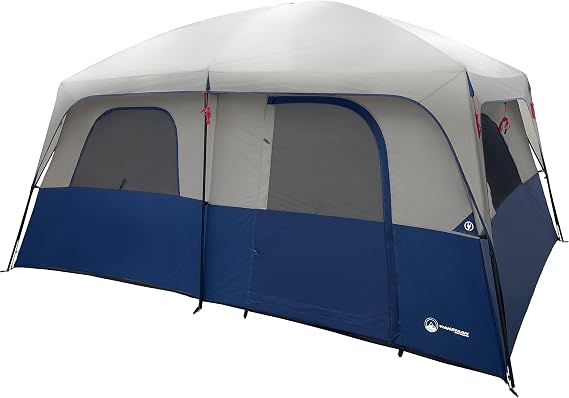Wakeman Outdoors 10 Person Camping Tent with Rainfly, Navy