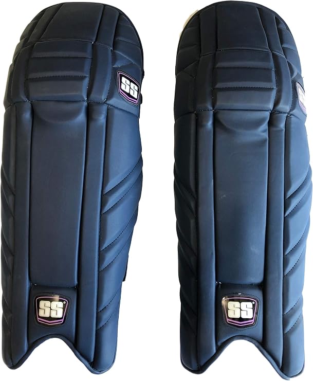 SS Cricket Superlite Premium Batting Leg Guards - Men's Size (Navy Blue, Royal Blue) (Black)