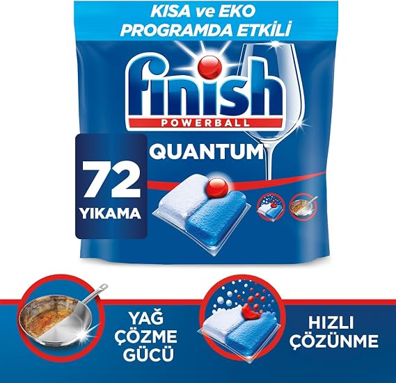 Finish Quantum 72 Kapsül Bulaşık Makinesi Deterjanı Tableti