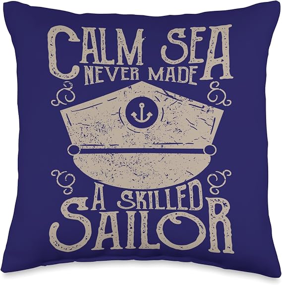 captain marine Throw Pillow