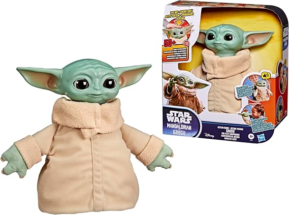 Star Wars Action Buddy Grogu 25 cm Animatronik Figür | Etkileşimli Pelüş ve Aksiyon Figürü | Star Wars: The Mandalorian ve Grogu Oyuncağı | 4 Yaş ve Üzeri Çocuklar İçin
