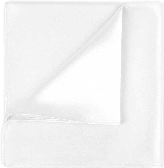 Selected Hanky Satin Pocket Square for Men Solid Color-Peacock Blue