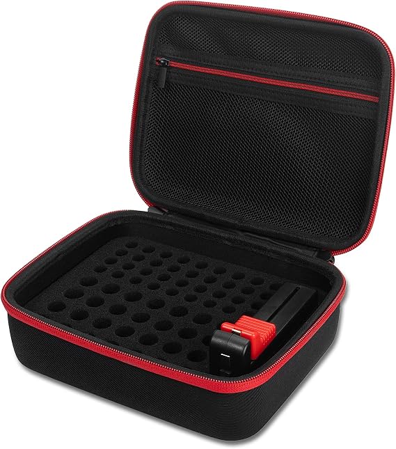 Battery Storage Case with BT-168 Tester, Holds 64 AA AAA Batteries, Portable Organizer Box for Home, Emergency, Travel - Hard Protective Case (Batteries Not Included)