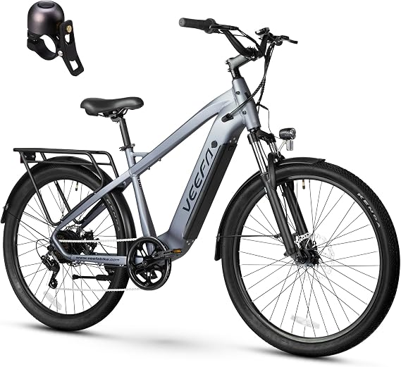 VEEFA Electric Bike for Adults 500W Peak 1000W Motor Ebike 27.5" E-Bike Up to 20Mph 80 Miles Max Range by 48V Built-in Removable Battery, 5 Pedal-Assist Level, UL 2849 Certified Commuter E Bike