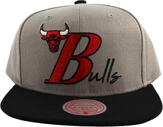 Mitchell & Mess NBA Top Letter Snapback Cap Chicago Bulls, gray, One Size