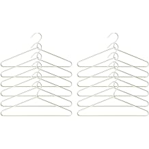 Ocean Home Textile 12'li Ekru Renk Kumaş Kaplı Metal Giysi Askısı 21.5 x 42 x 0.5 cm