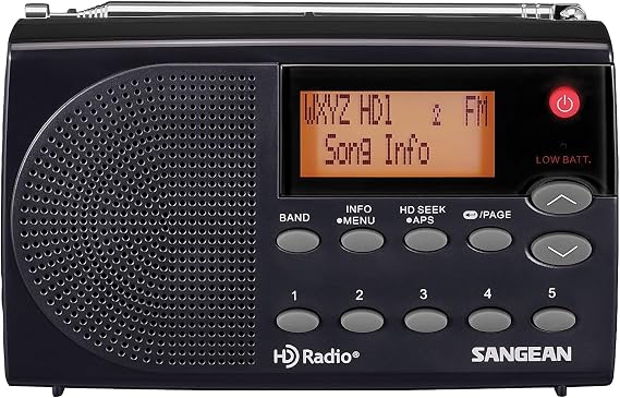 Sangean HDR-14 Portable HD AM/FM Radio with Emergency Alerts